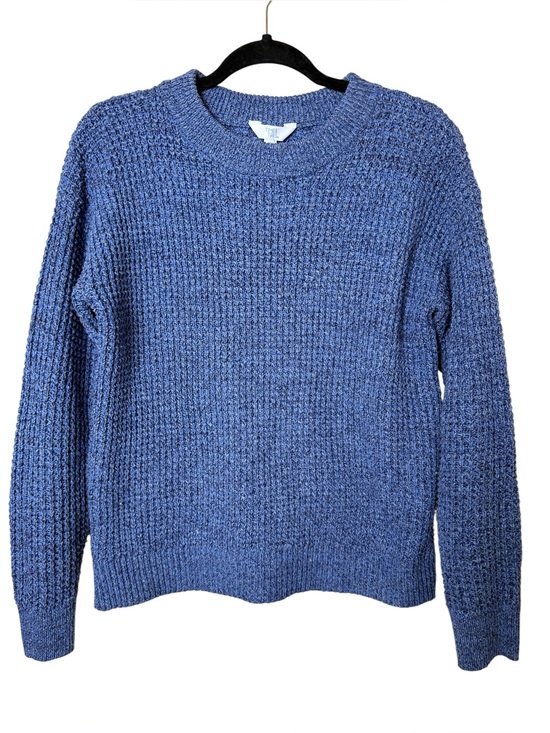 Time and Tru Sweaters - Time and Tru Small Blue Waffle Knit Sweater